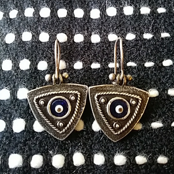 none Jewelry - 925 Turkish Evil Eye Earrings